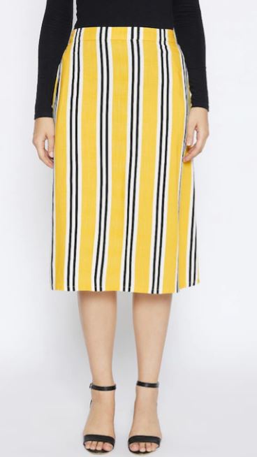 Yellow pencil Skirt