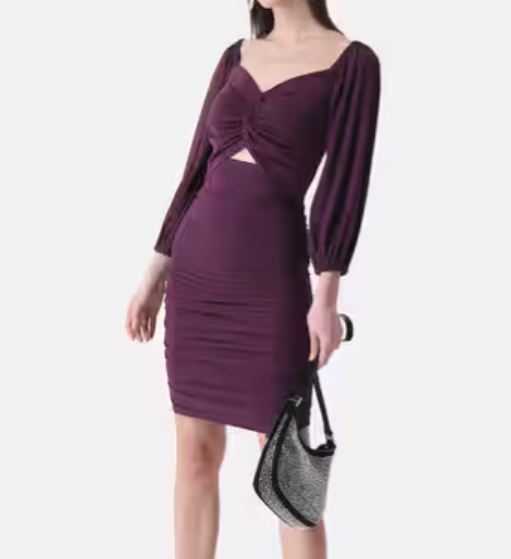 Kazo Wine Color Dress
