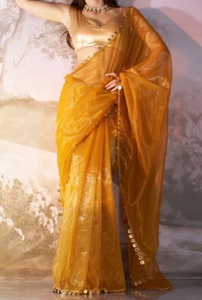 Golden saree