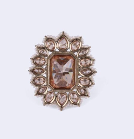 brown Stone Studded Ring