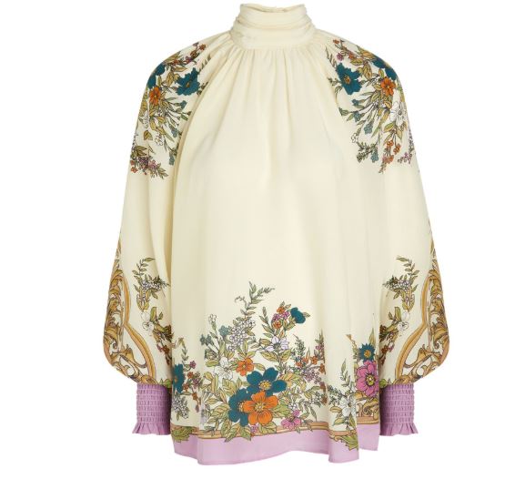 Harvey Nichols Antoinette Floral Print Chiffon Blouse