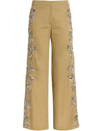 Harvey Nichols Duke Floral Embellished Twill Trouser