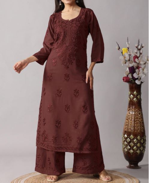Chikankari Kurta Pajama Set